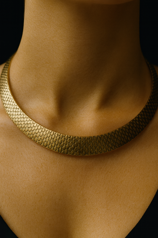 Aurelia Scaled Gold Collar