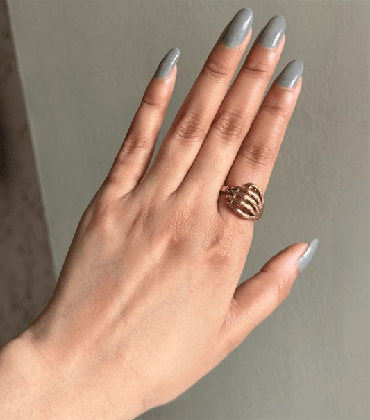 Naarya Jewels Skeleton Hand Ring( Anti Tarnish)