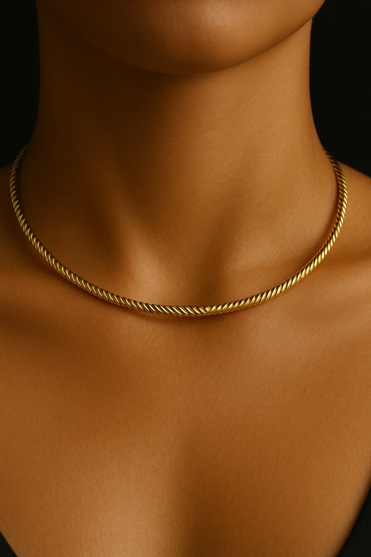 Golden Twisted Rope Choker