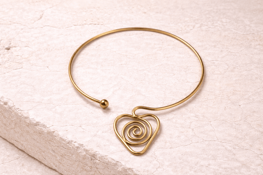 Naarya Jewels Eternal Spiral Choker Necklace (Anti Tarnish)
