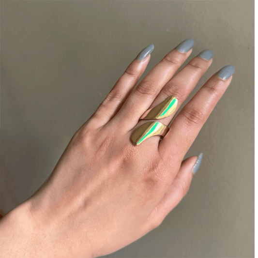 Naarya Jewels Fluid Wave Wrap Ring (Anti Tarnish)