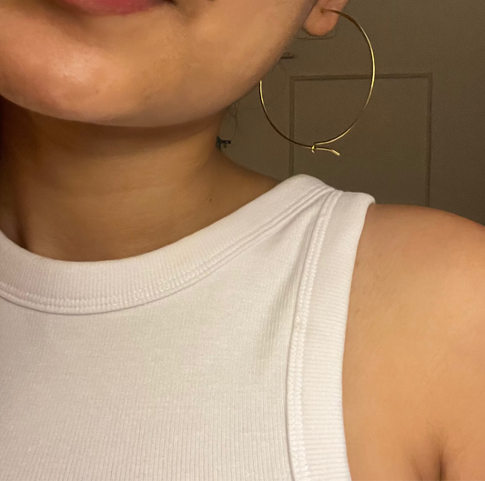 Classic Handcrafted Gold Hoop Earrings
