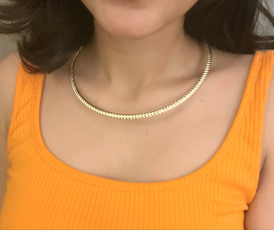 Golden Twisted Rope Choker