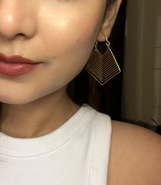 Chevron Line Drop Earrings