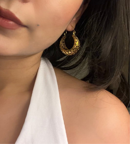 Petal Whirl Hoops (Anti Tarnish)