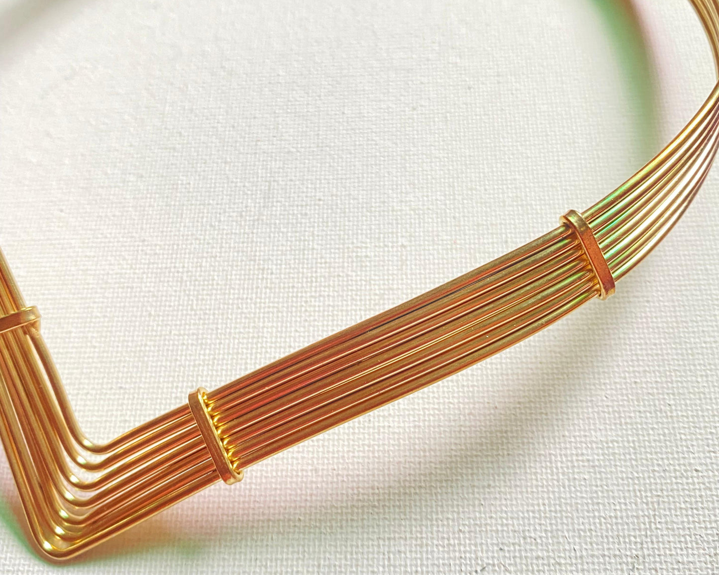 Statement Modern Linear Collar Necklace (Anti Tarnish)