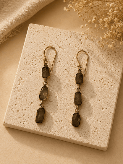 Naarya Jewels Amethyst Tier Drop Earrings