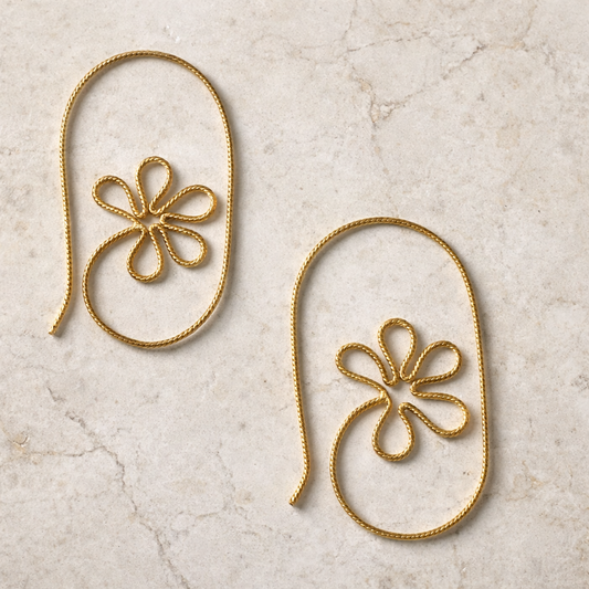 Bloom Loop Earrings (Anti Tarnish)