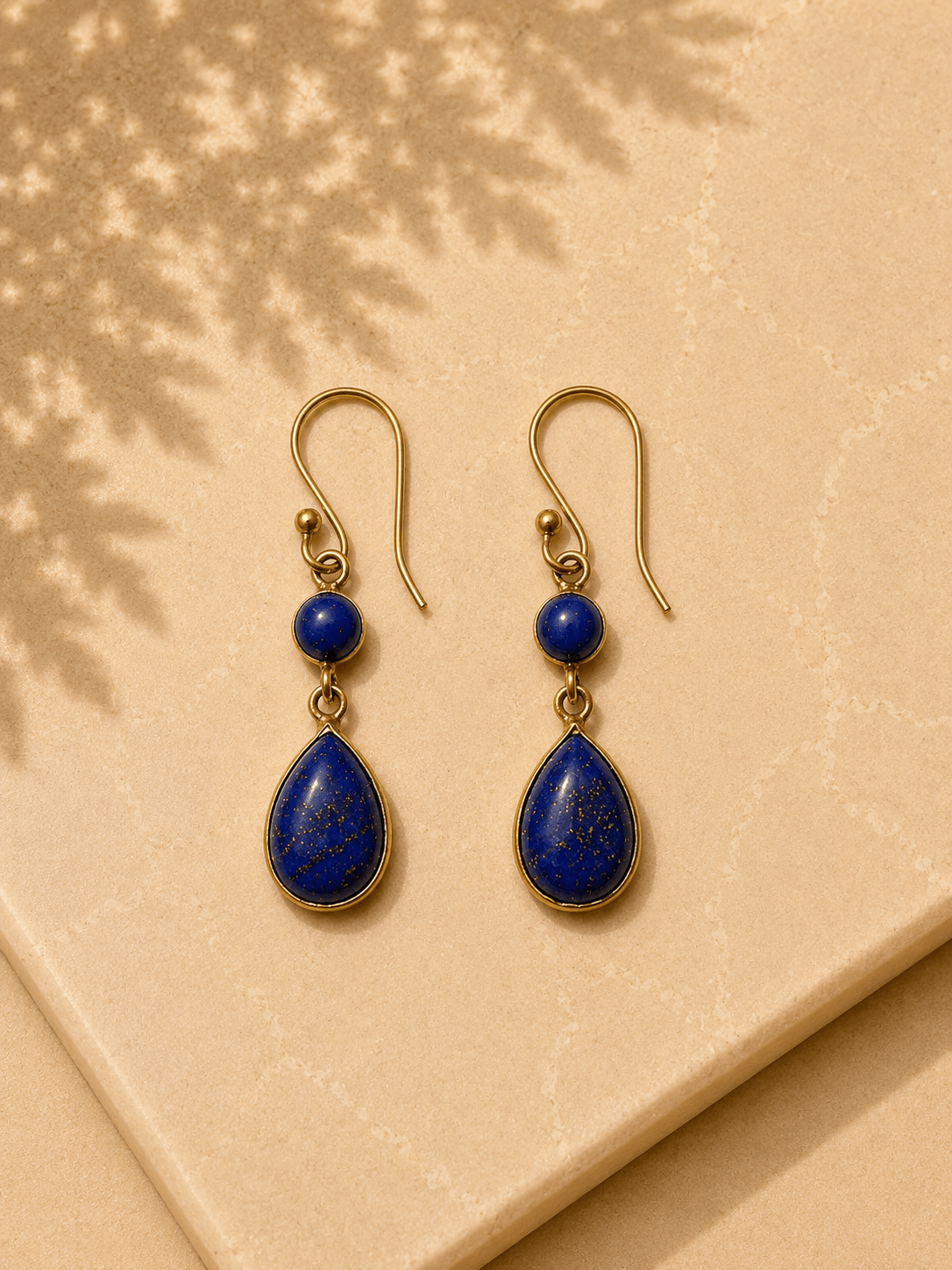Naarya Jewels Lapis moonstone Dewdrop Earrings