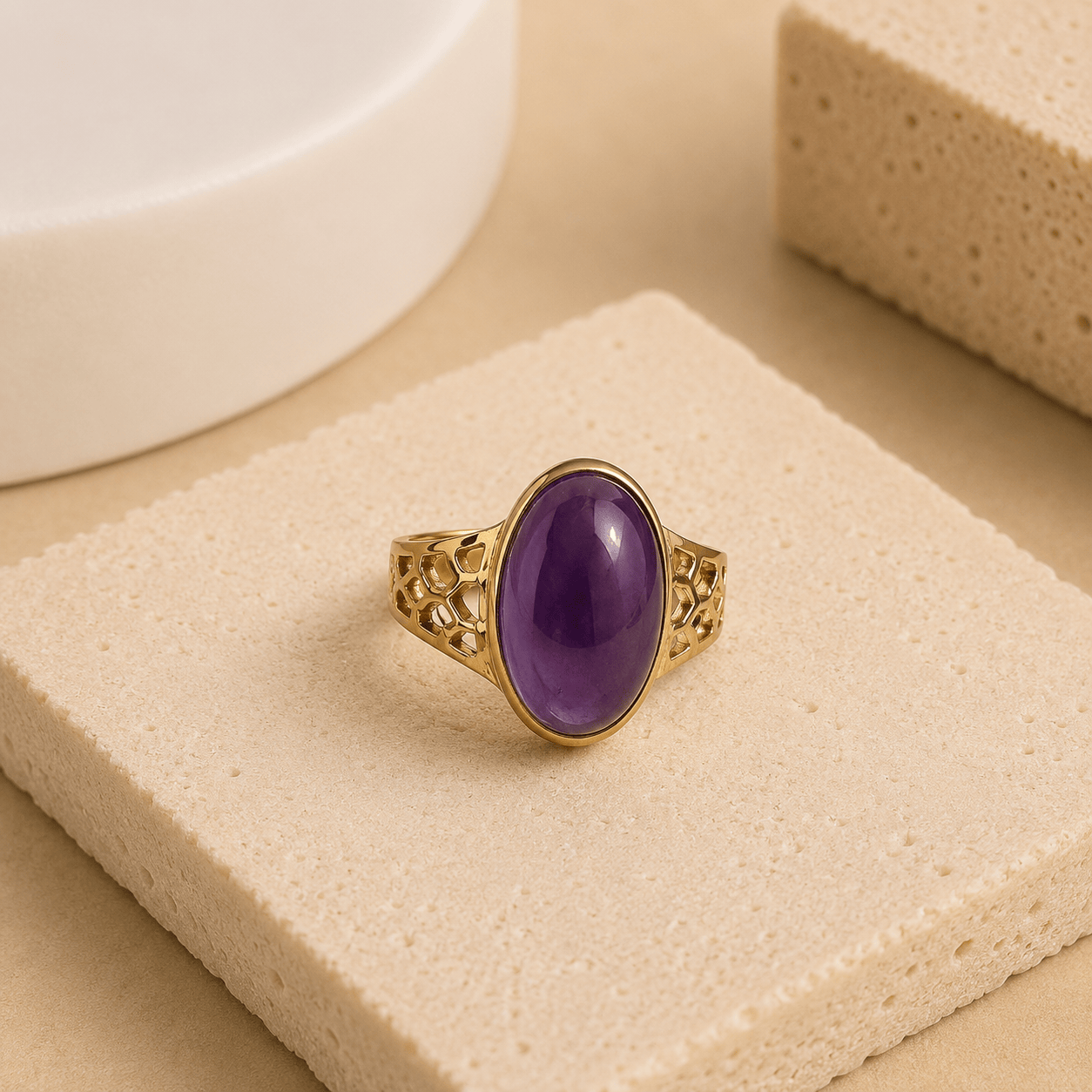 Naarya Jewels 14 / Amethyst Royal Amethyst Filigree Ring