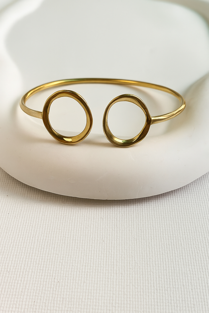 Open Orbit Gold Bangle (Anti Tarnish)