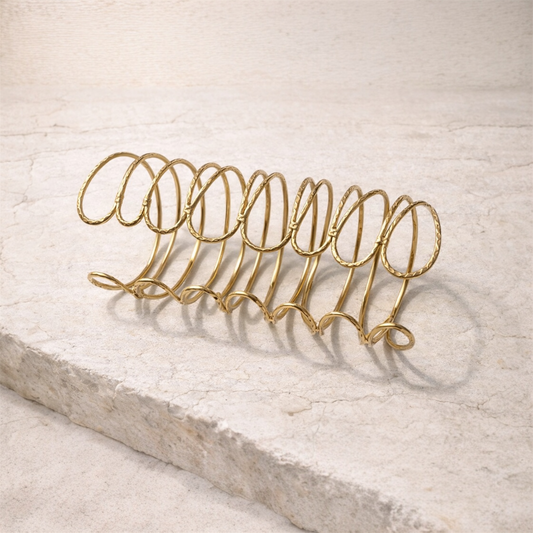 Hammered Gold Loop statement Cuff Bracelet (Anti Tarnish)