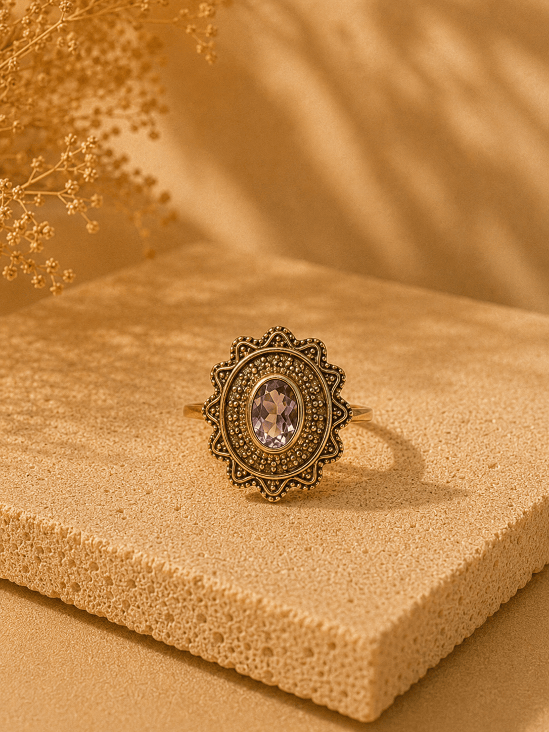 Naarya Jewels Amethyst / 12 Sunlit Statement Majesty Ring