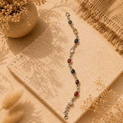 Naarya Jewels Navagraha Gemstone Bracelet By Naarya