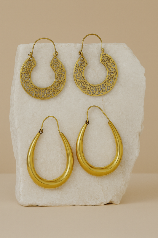 Royal Charm Hoop Combo( Anti tarnish)