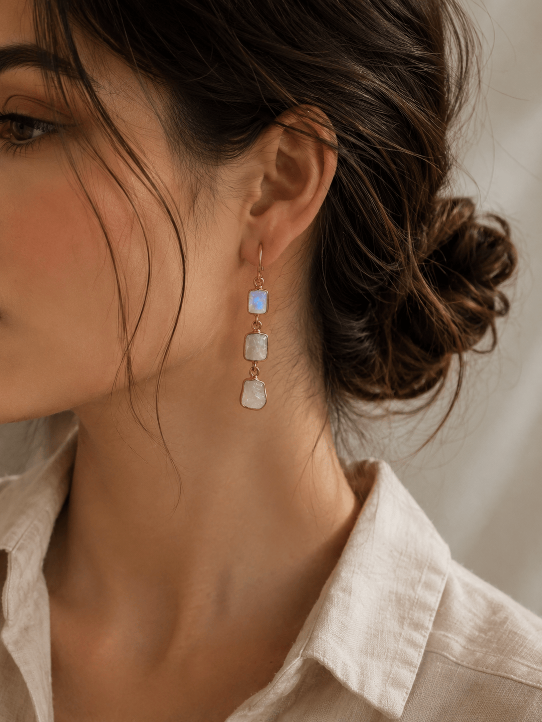 Naarya Jewels Amethyst Tier Drop Earrings
