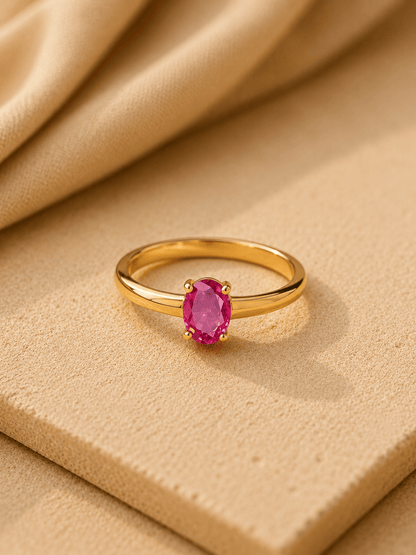 Naarya Jewels 12 / Ruby Amber Ember Garnet Ring