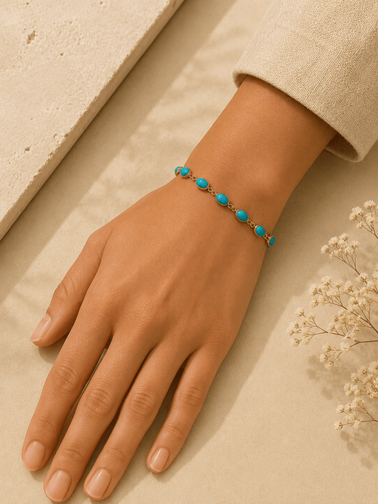 Naarya Jewels Turquoise Signature Pure Gem Bracelet