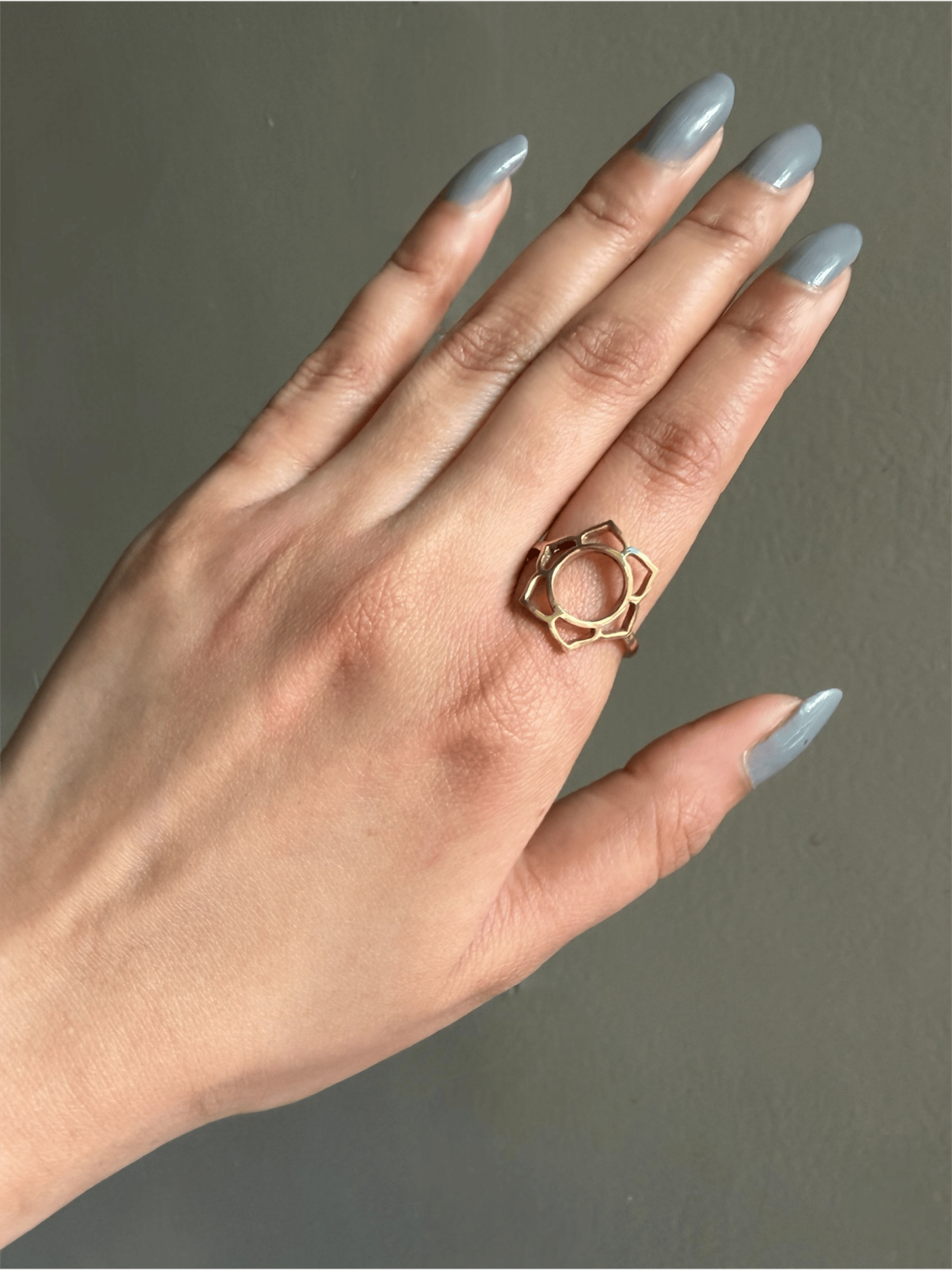 Naarya Jewels Sacral Chakra - Svadhisthana Lotus Bloom Ring (Anti Tarnish)
