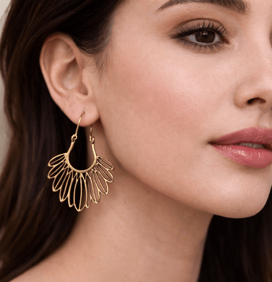 Naarya Jewels Golden Radiance Hoop Earrings