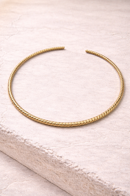 Golden Twisted Rope Choker