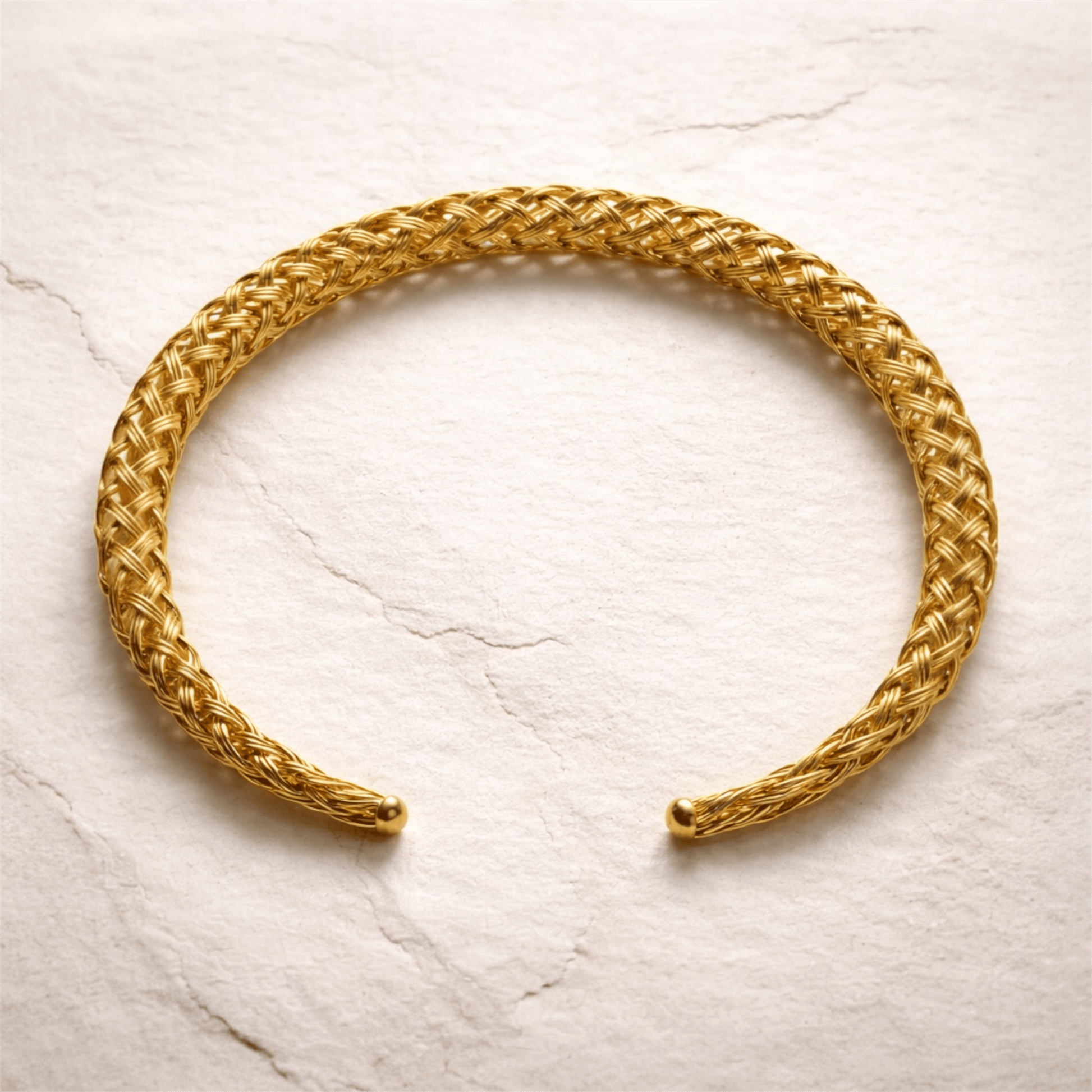 Naarya Jewels Braided Gold Brass Necklace (Anti Tarnish)