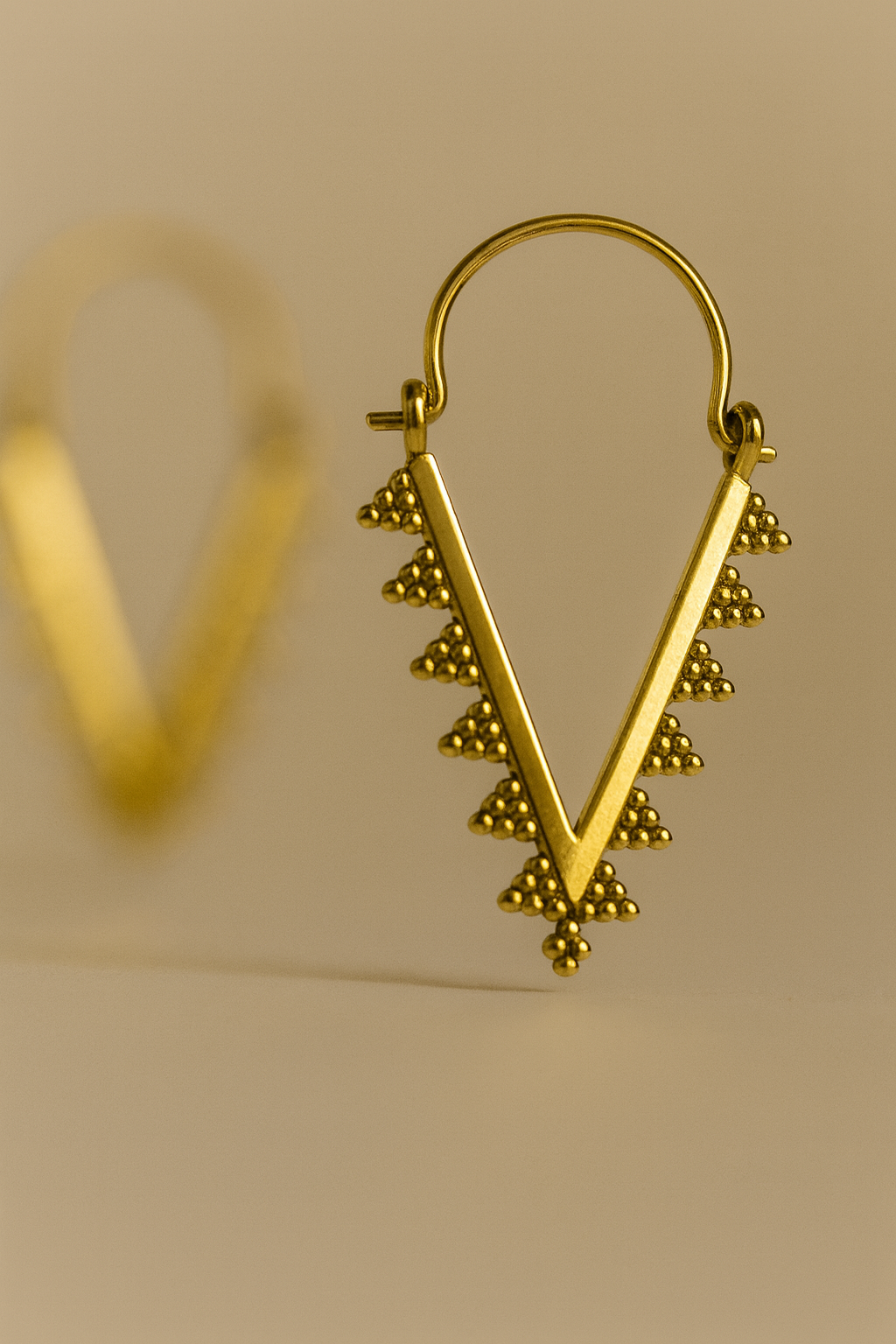 Golden Tribal V Earrings