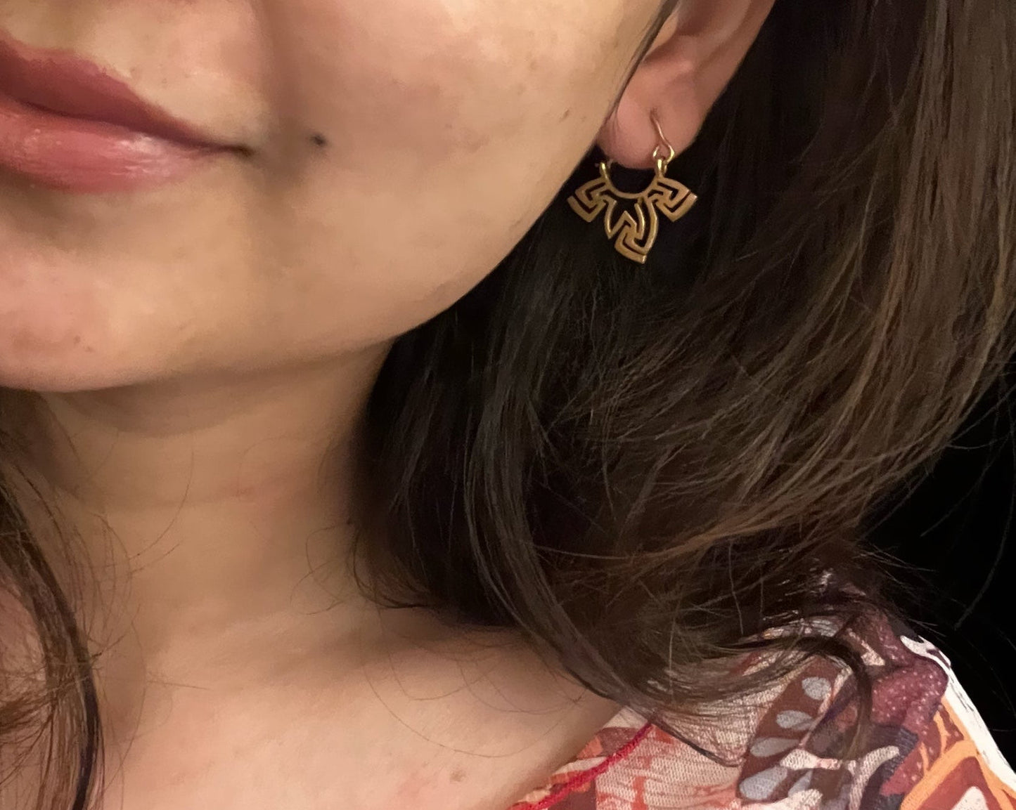 Geometric Maze Hoop earrings