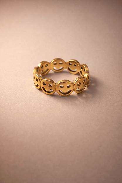 Naarya Jewels Smiley Band Ring (Anti Tarnish)