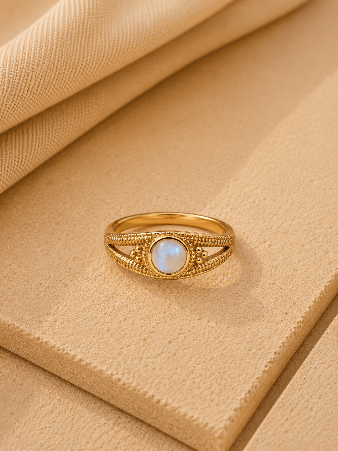 Naarya Jewels Moonstone / 12 Signet Gem Ring