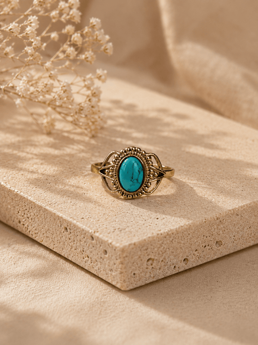 Naarya Jewels Turquoise / 10 Crimson Empress Ring