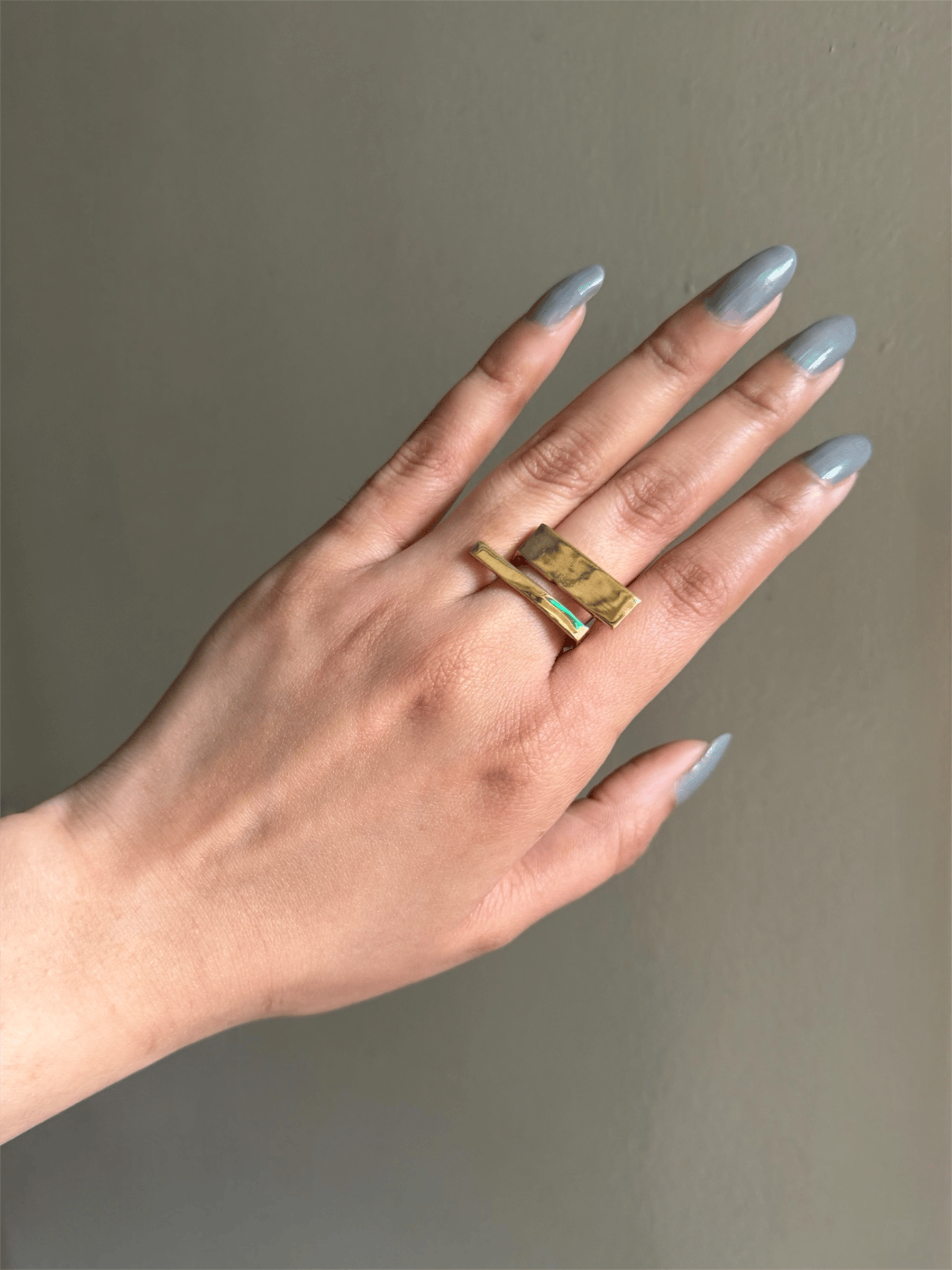 Naarya Jewels Minimalist Bar Gold Ring ( Anti Tarnish)