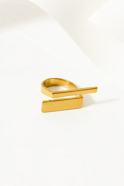 Naarya Jewels Minimalist Bar Gold Ring ( Anti Tarnish)