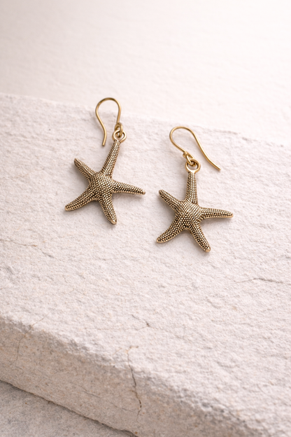 Starfish Drop Earrings (Anti Tarnish)