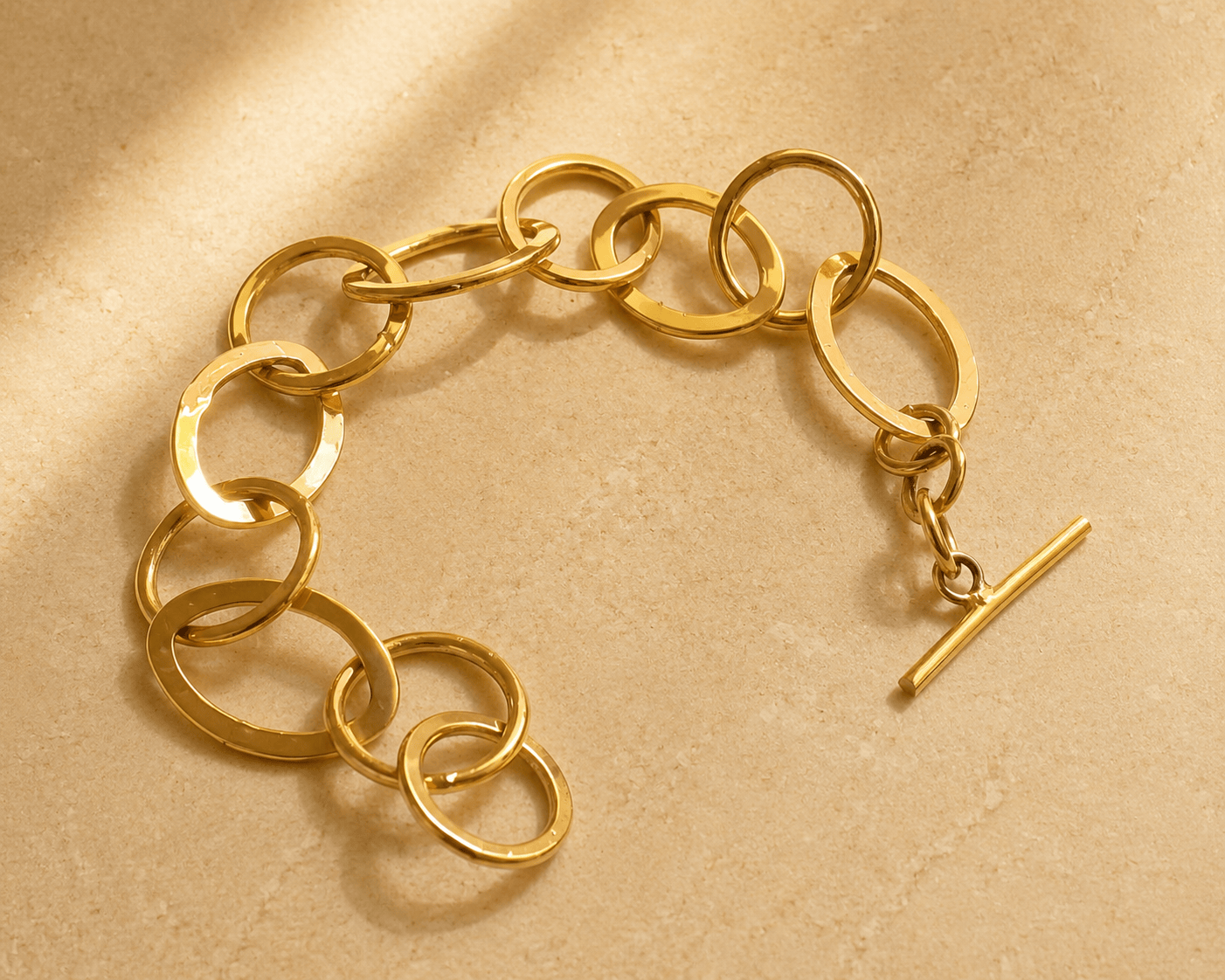Naarya Jewels Elira Elira Solid Chain Handcrafted Bracelet (Anti-Tarnish)