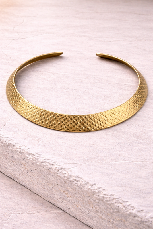 Aurelia Scaled Gold Collar necklace