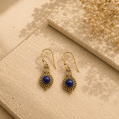 Naarya Jewels Earrings Lapis Lazuli Tribal Drop Earrings