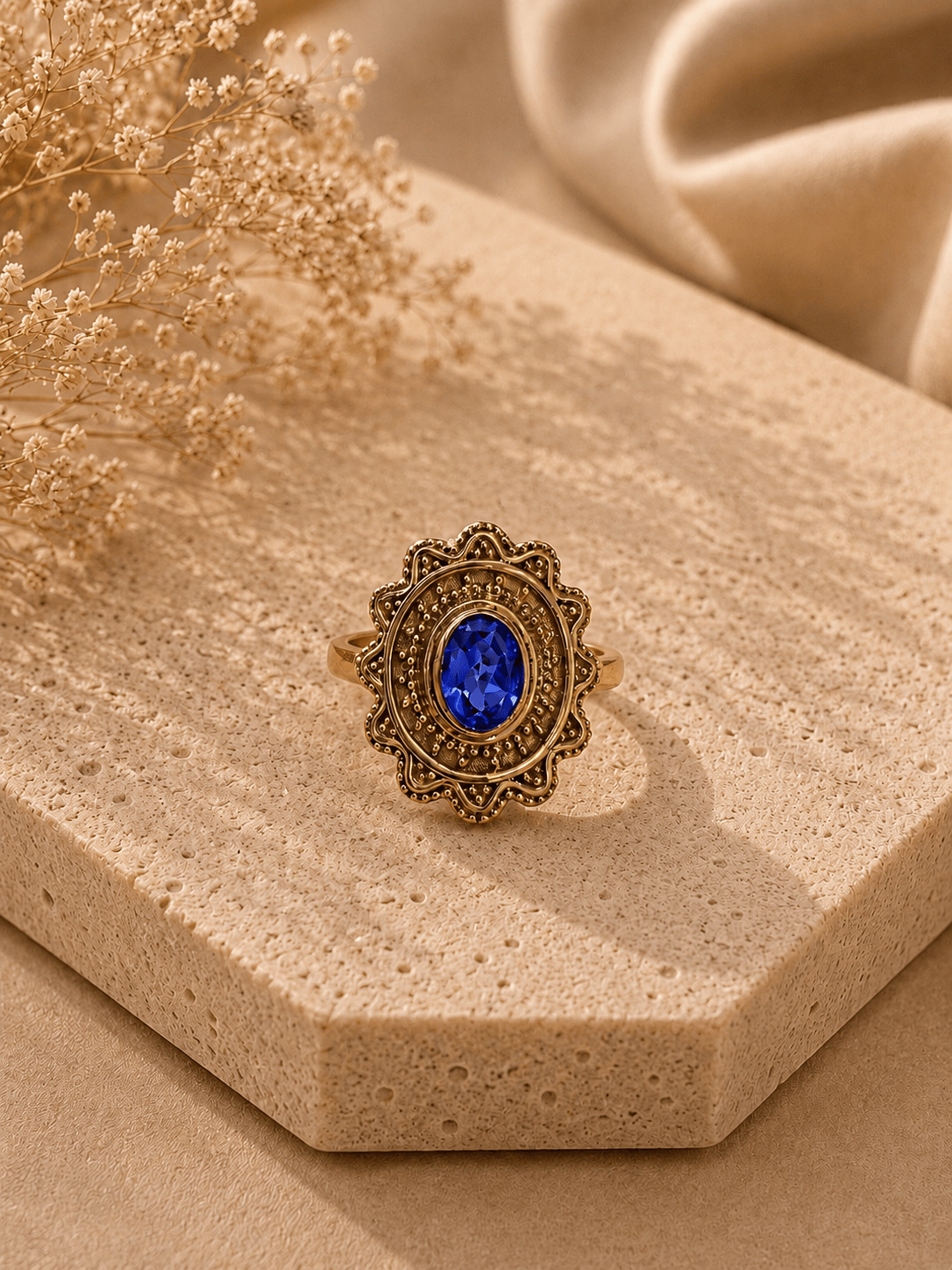 Naarya Jewels Tanzanite / 12 Sunlit Statement Majesty Ring
