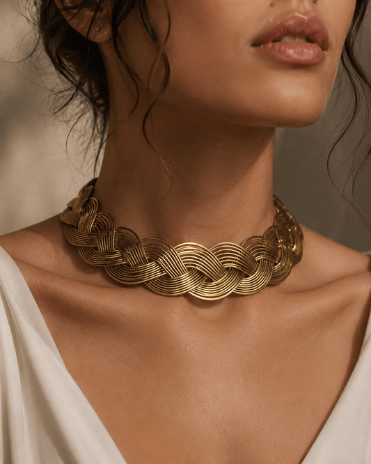 Naarya Jewels Statement Braided Glory Necklace
