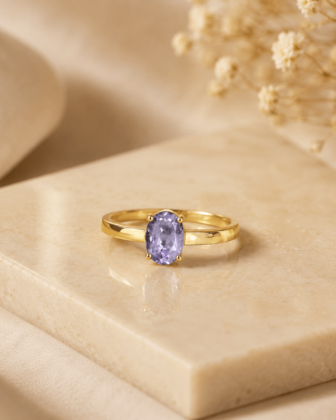 Naarya Jewels 12 / Amethyst Amber Ember Garnet Ring