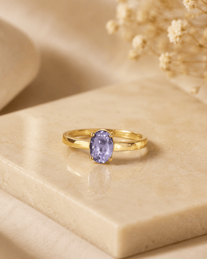 Naarya Jewels 12 / Amethyst Amber Ember Garnet Ring