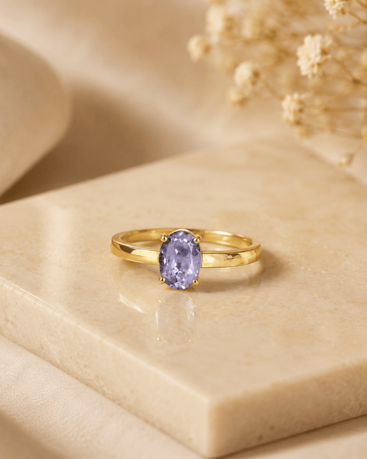 Naarya Jewels 12 / Amethyst Amber Ember Garnet Ring