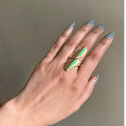 Naarya Jewels Fluid Wave Wrap Ring (Anti Tarnish)
