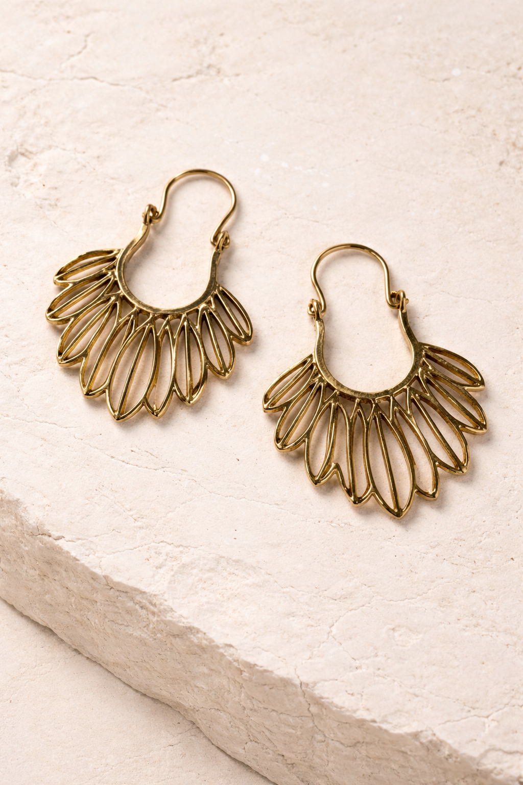 Golden Radiance Hoop Earrings