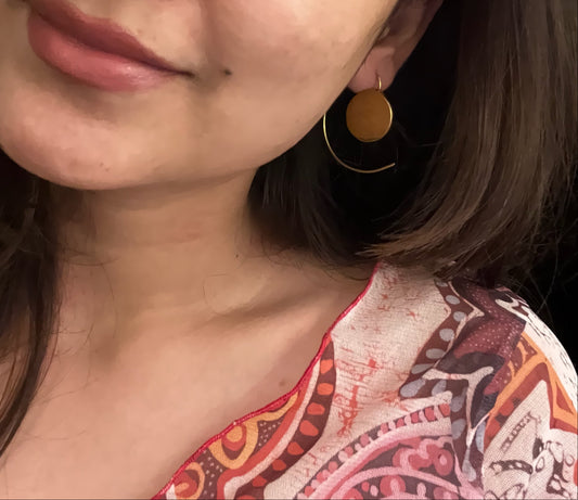 Aura Brushed Gold Earrings