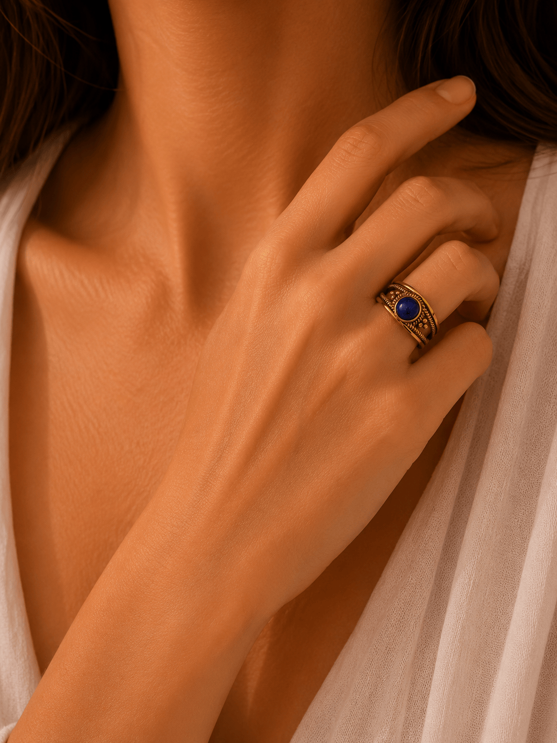 Naarya Jewels Lapis Signet Ring