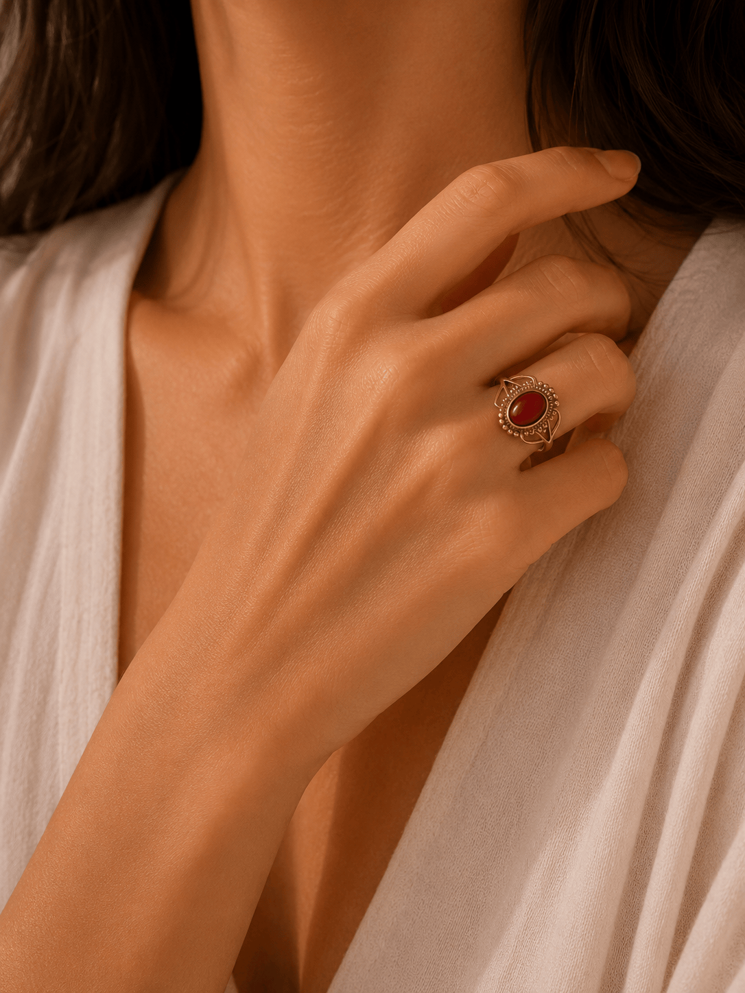 Naarya Jewels Crimson Empress Ring