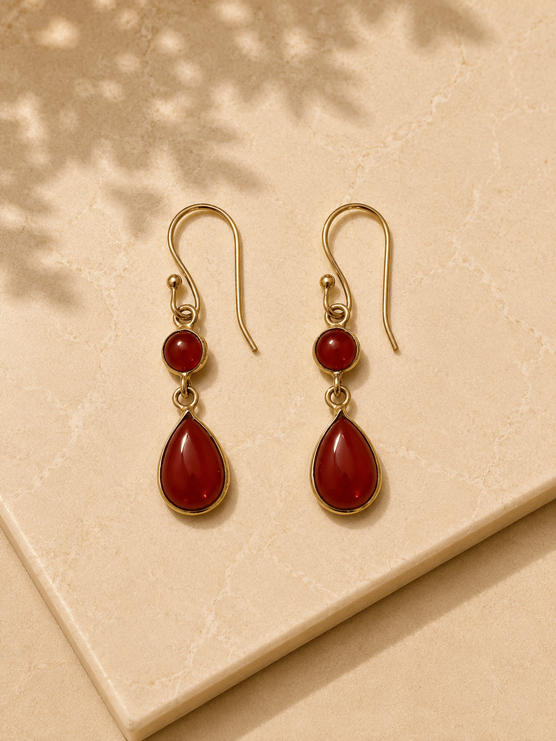 Naarya Jewels carnelian moonstone Dewdrop Earrings