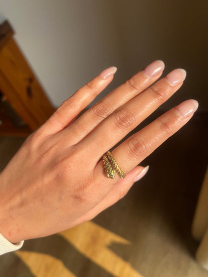Scaled Serpent Coil Ring