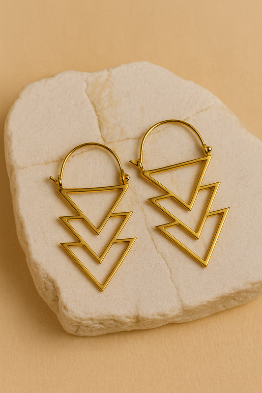 Triple V Statement Hoop Earrings